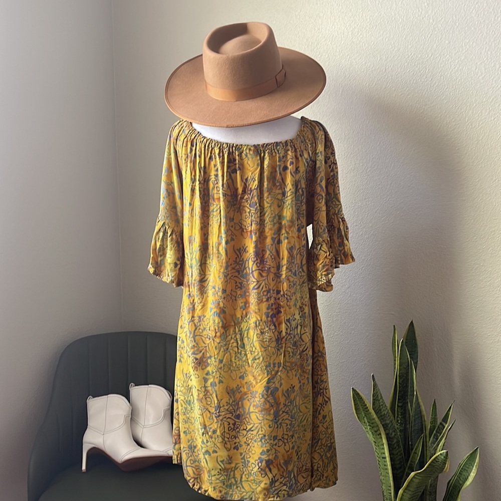 Tropical Summer Vacation Yellow Lightweight Beach Vibes Dress - Picture 11 of 12